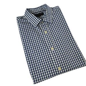 Banana Republic Mens Blue Gingham Check Long Sleeve Button Up-M